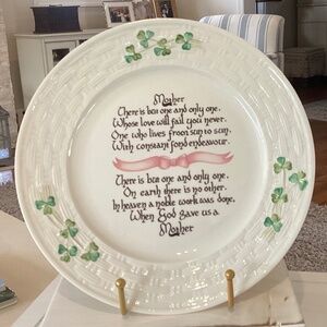 Belleek “Mother’s Blessing” Collectible Plate